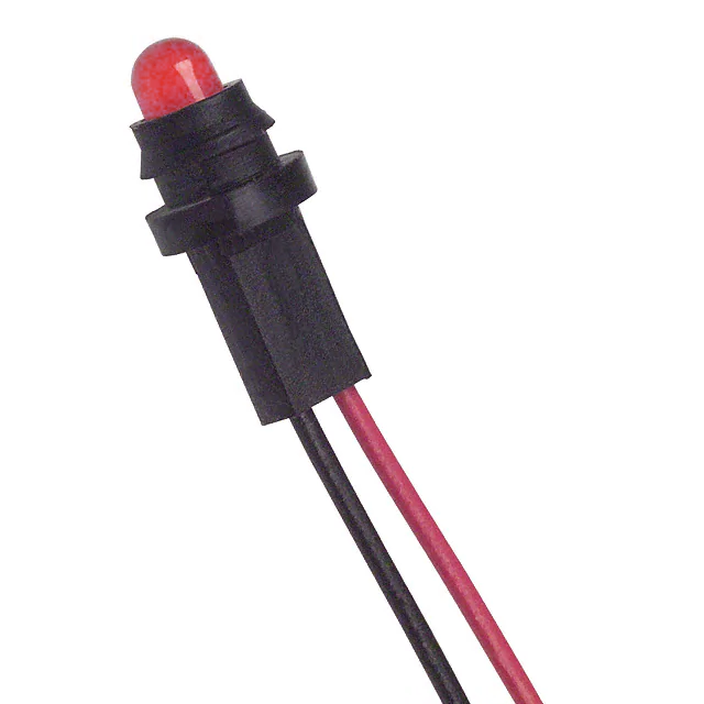 (image for) Lumex 3mm red high brightness prewired LED with holder
