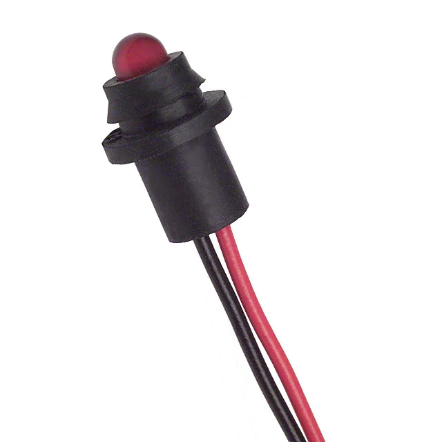 (image for) Lumex 5mm red standard brightness prewired LED with holder